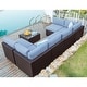 preview thumbnail 9 of 8, COSIEST 7-piece Outdoor Patio Furniture Wicker Sectional Sofa Set