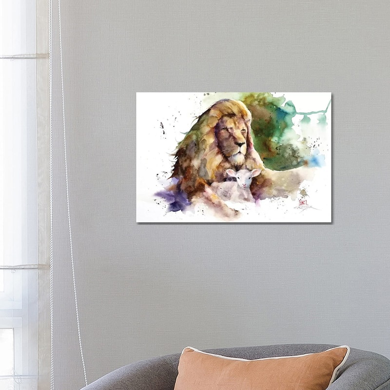 iCanvas "Lion and Lamb" by Dean Crouser Canvas Print - 18x26x1.5