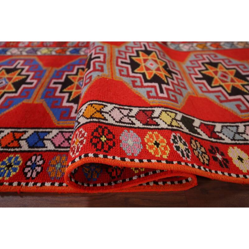 Anatolian Oriental Runner Rug Hand-Knotted Wool Carpet - 3'0"x 12'7"