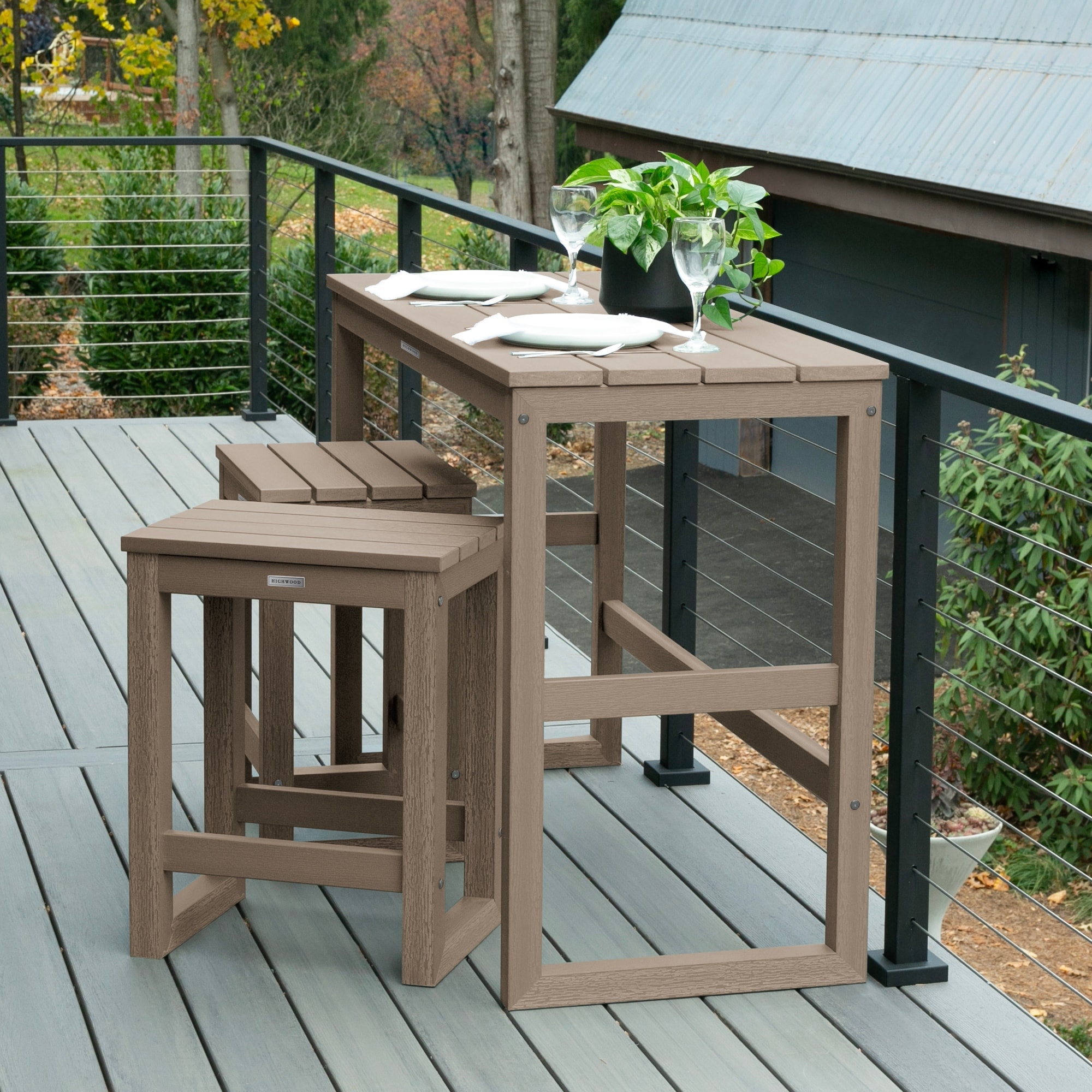 HIGHWOOD Monroe Modern Counter-Height Dining Balcony Set