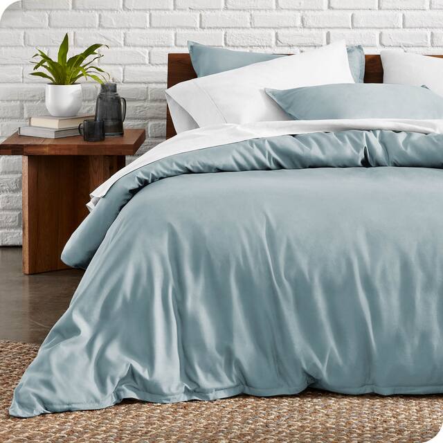 Bare Home Soft Hypoallergenic Microfiber Duvet Cover and Sham Set - Light Blue - Twin - Twin XL