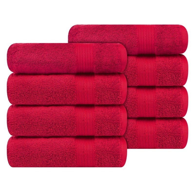 Hand Towels for Bathroom 18x28 Inch 600 GSM by Ample Decor - 8 Pcs