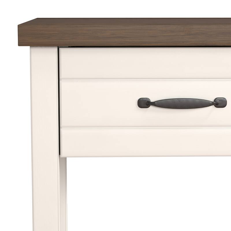 Milligan Wood Nightstand with 1 Drawer and Shelf, Set of 2