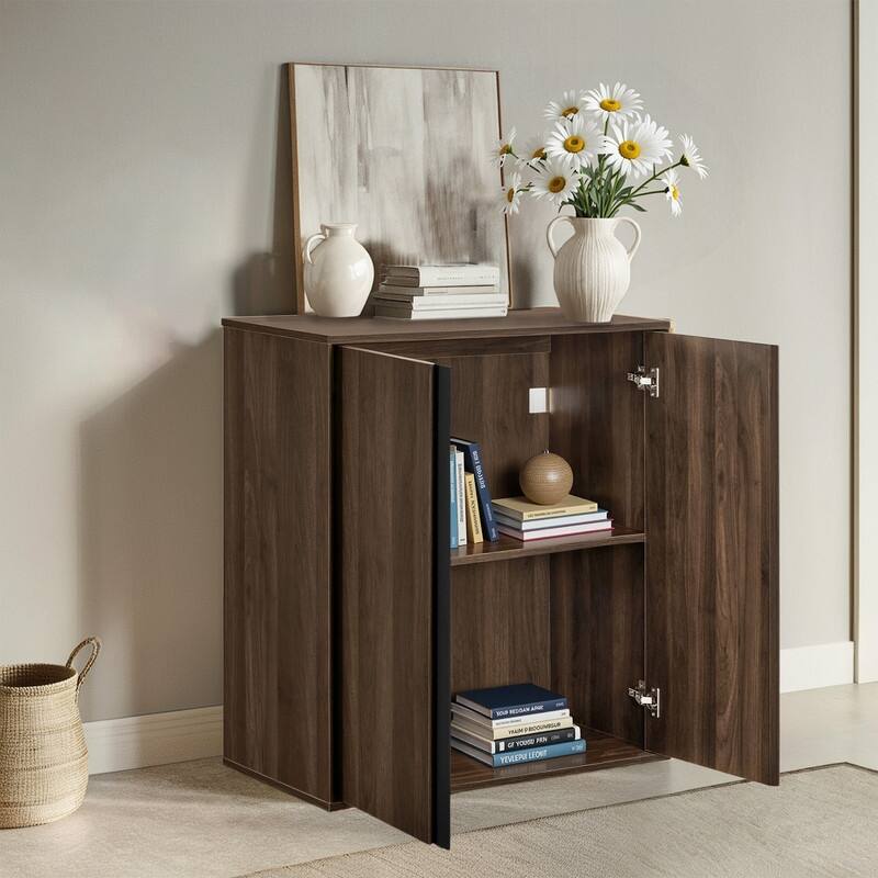 Spruce & Spring 31.5" Modern Industrial Sideboard Cabinet Storage Cabinet