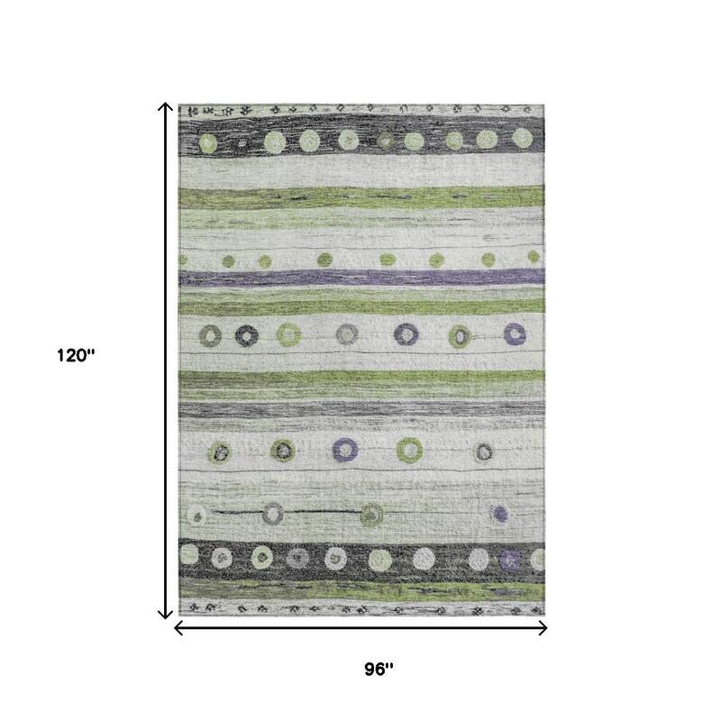 HomeRoots Striped Transitional Rectangle Outdoor Rug