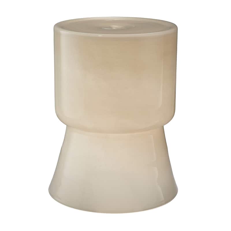 Jamie Young Huntington Garden Glass Stool - Cream