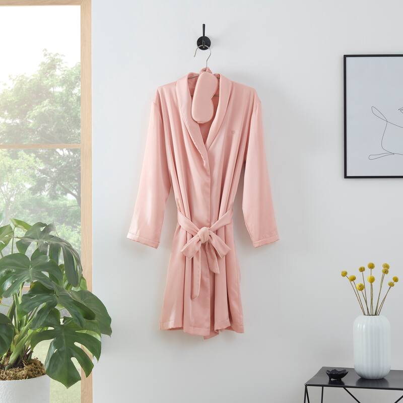 Clean Design Home x Martex Satin Robe And Eyemask Gift Set