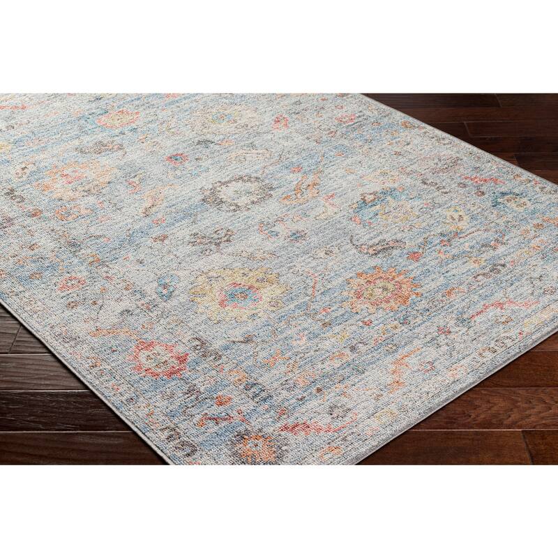 Livabliss Calhoun Transitional Medallion Washable Area Rug