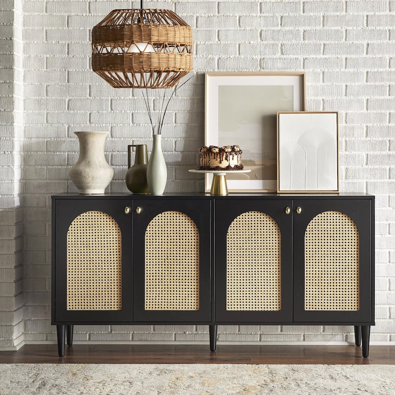 Lifestorey Montello 4-Door Sideboard with Cane