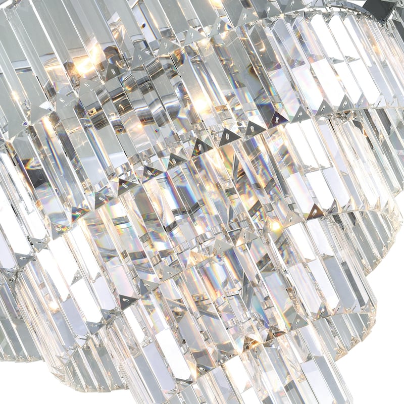 Weiss 12 Light Down Chandelier With Chrome Finish