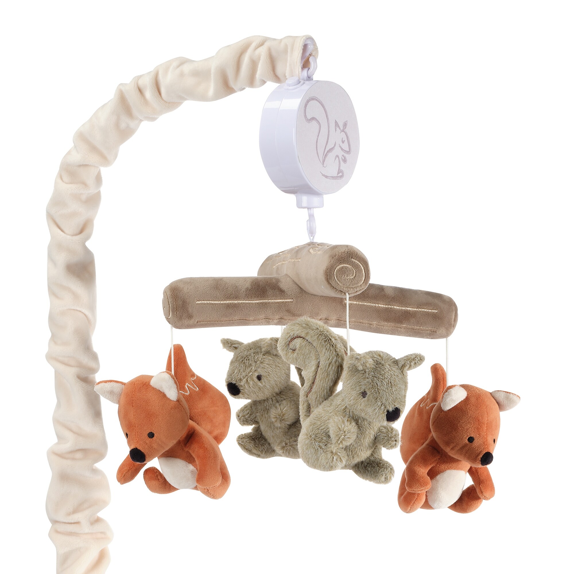 Lambs & Ivy Treetop Fox & Squirrel Woodland Musical Baby Crib