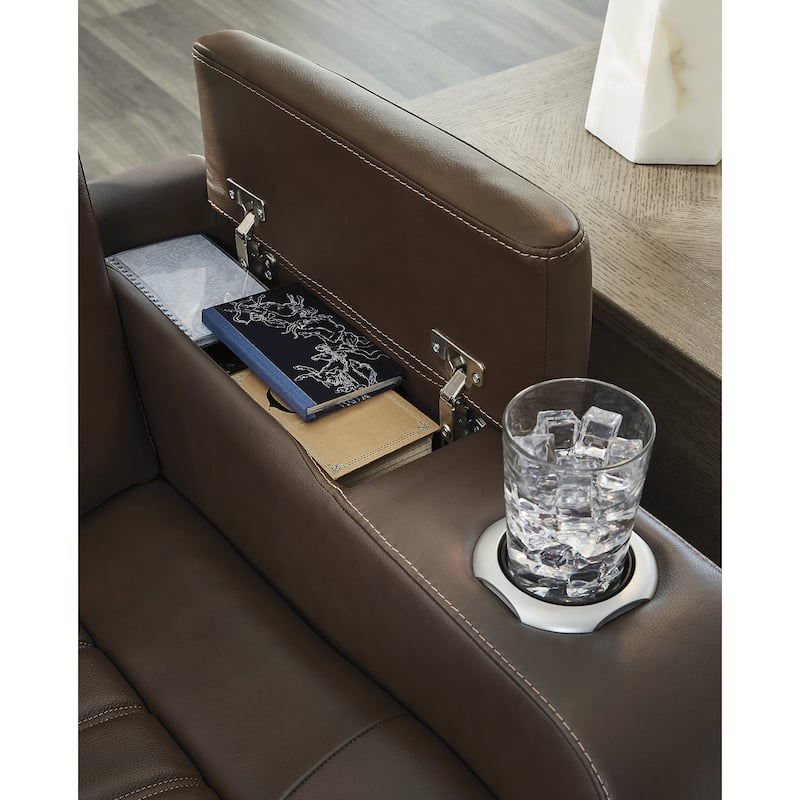 Signature Design by Ashley High Impact Brown Power Recliner