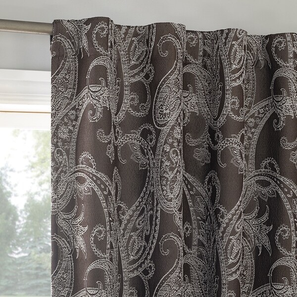 Sun Zero Pedra Paisley Embroidery Total Blackout Back Tab 1-Piece