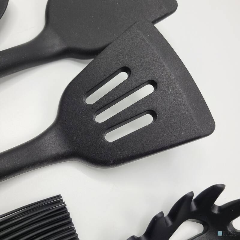 Elyon 9 Piece Colored Silicone with Wood Handles Kitchen Utensils Set - 9 Piece