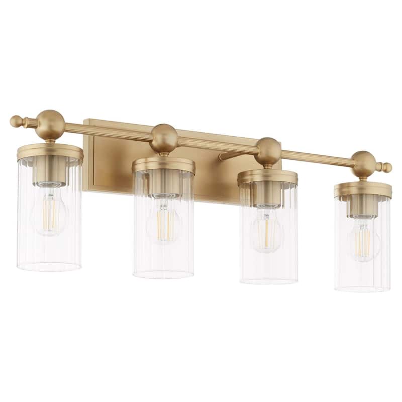 Quorum International 560-4 Lee Boulevard 4 Light 30" Wide Vanity Light - Aged Brass