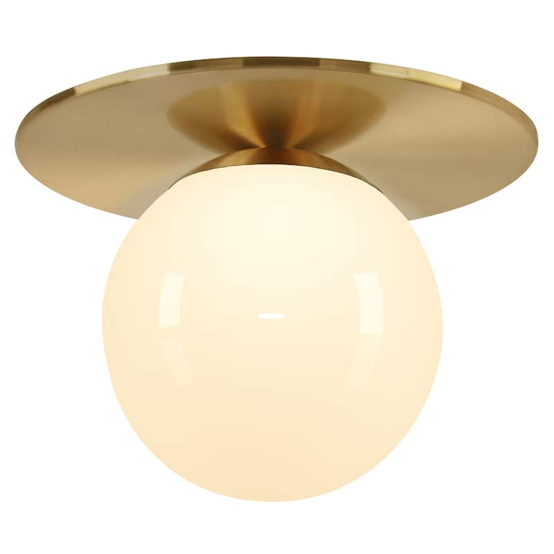Amma 12" Wide Flush Mount with Glass Shade