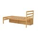 preview thumbnail 10 of 13, Twin Size Wood Platform Bed with Removable Shelves, 2-Storage Drawers, Natural