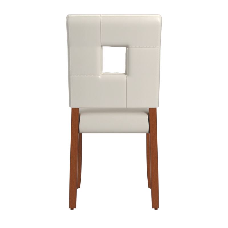 Calvados Faux Leather White Dining Chairs (Set of 2) by iNSPIRE Q Classic
