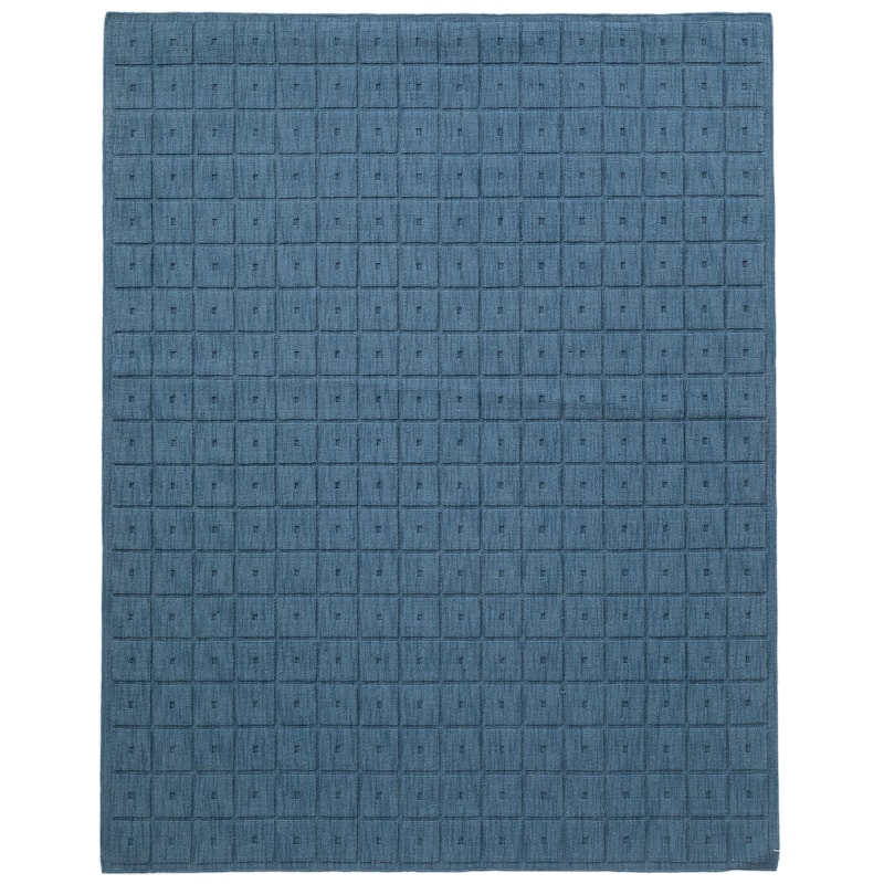 Terra by Obeetee Luna Squared Rug - Oxford Blue - 3' x 5'