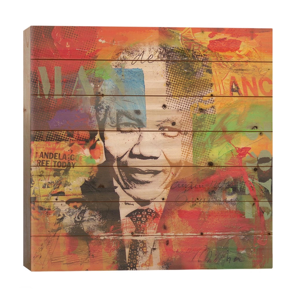Mandela Print On Wood by Micha Baker - Multi-Color