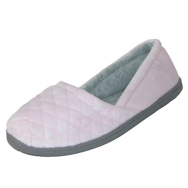 Dearfoams Women's Microfiber Velour Espadrille Slippers