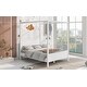 preview thumbnail 3 of 16, Queen Size Wooden Canopy Platform Bed with Headboard and Footboard Underbed Storage ,Slat Support Leg