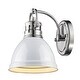 preview thumbnail 9 of 12, Golden Lighting Duncan Single Light 9" Tall Bathroom Sconce White