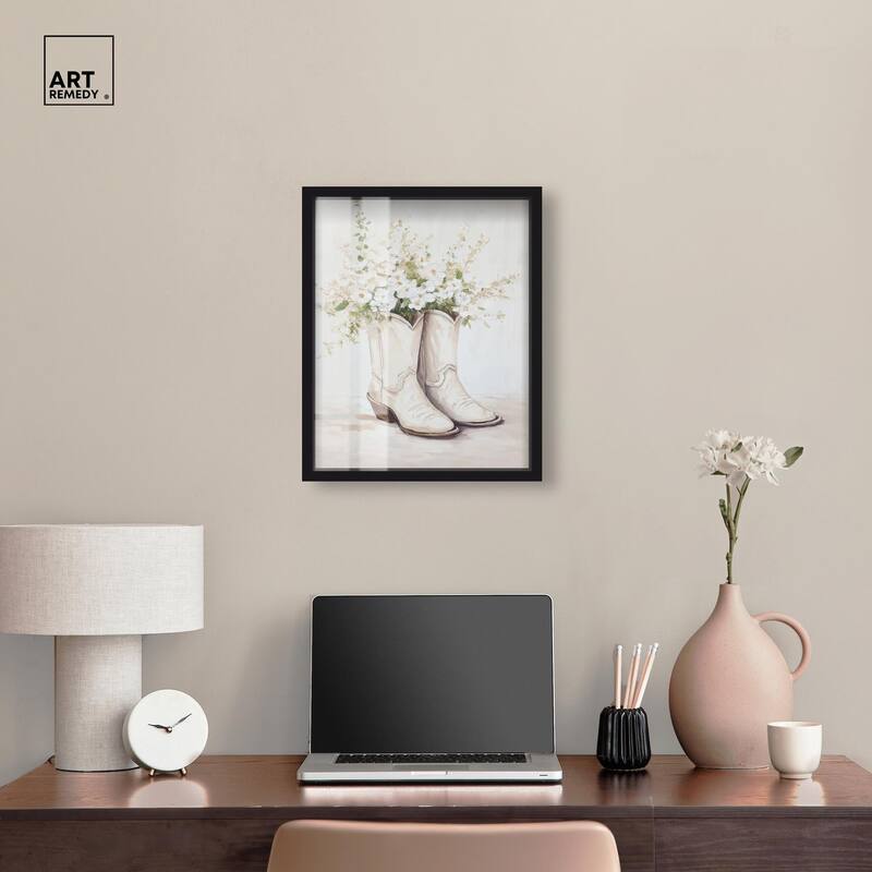 Prairie Bloom Boots Shadowbox by Art Remedy