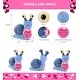 preview thumbnail 2 of 3, DolliBu Happy Mother’s Day Super Soft Plush Blue Snail With Pink Heart - 5.5 inches