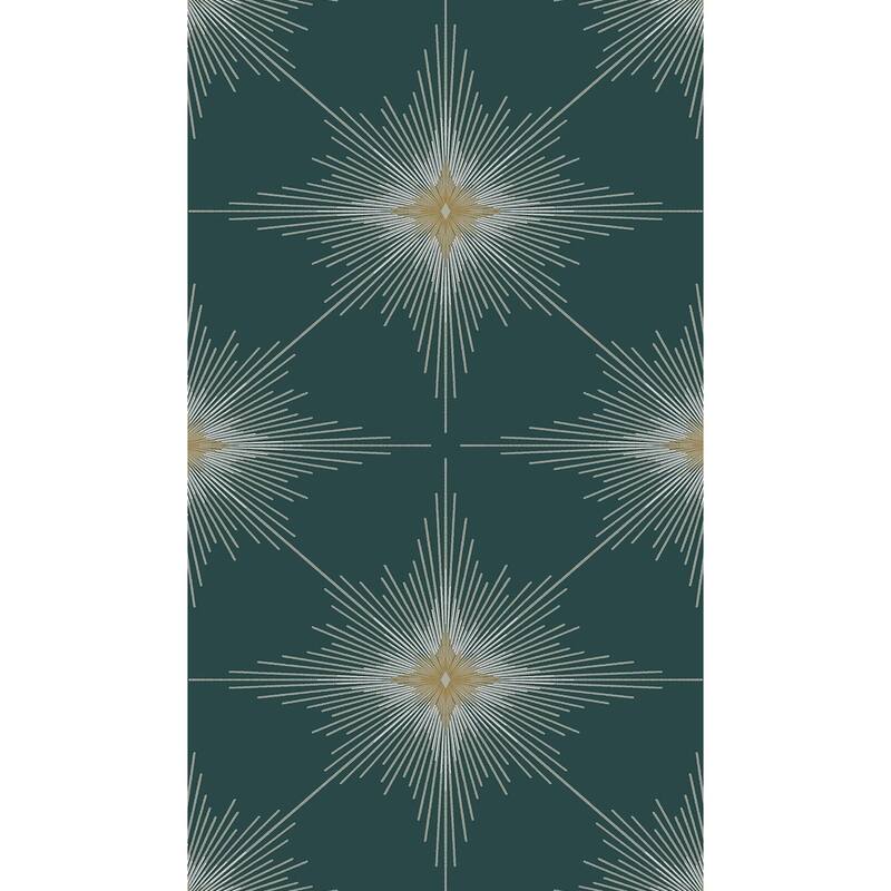 Seabrook Designs North Star Non-Woven Unpasted Wallpaper - 20.9 in. W x 33 ft. L - Deep Sea