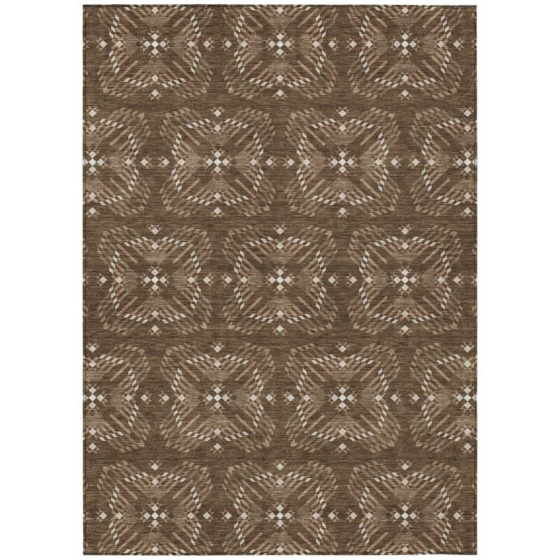 Machine Washable Indoor/ Outdoor Modern Frontenac Chantille Rug