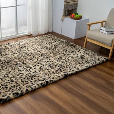 Luxury Collection Abstract Leopard 5x7 Area Rug