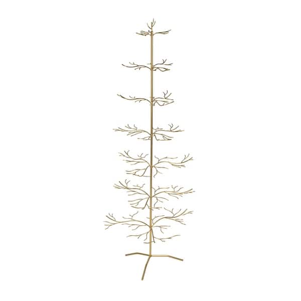 slide 2 of 6, Natural Floor Standing Metal Tree - 66" Gold