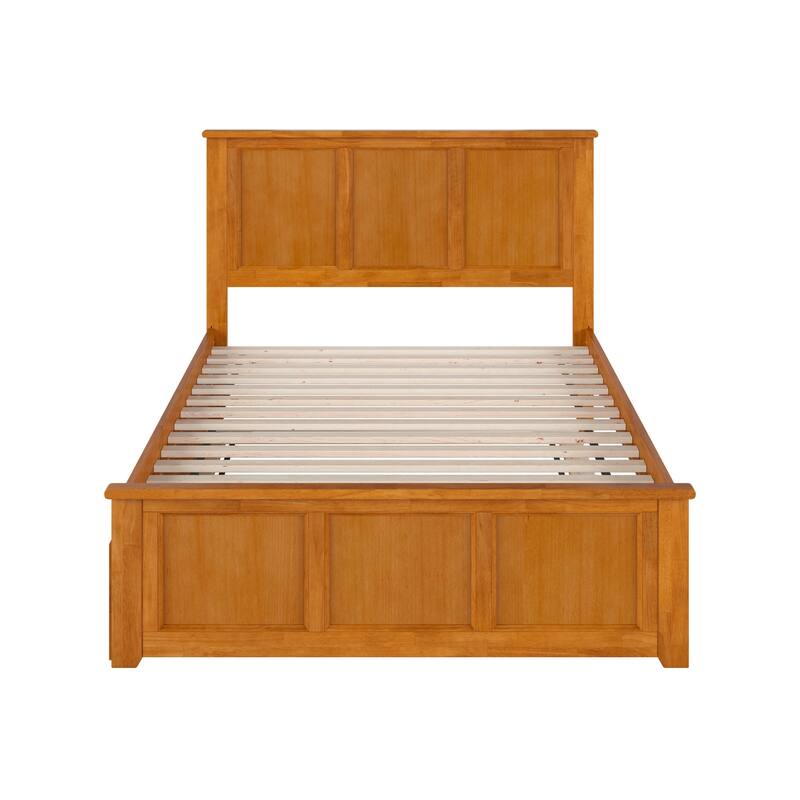 AFI Madison Full Size Platform Bed with Matching Footboard & Full Trundle