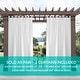 preview thumbnail 79 of 99, ATI Home Indoor/Outdoor Solid Cabana Tab Top Curtain Panel Pair