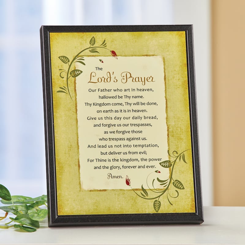 Dexsa Lord's Prayer Wood Frame Plaque