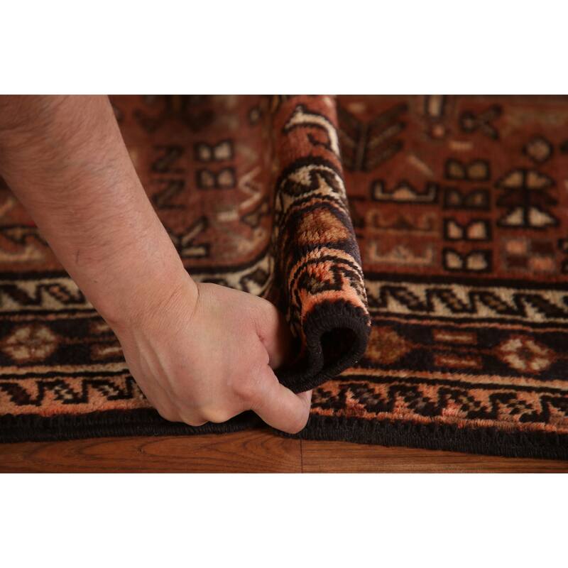 Tribal Gharajeh Persian Vintage Runner Rug Handmade Wool Carpet - 3'3"x 9'4"