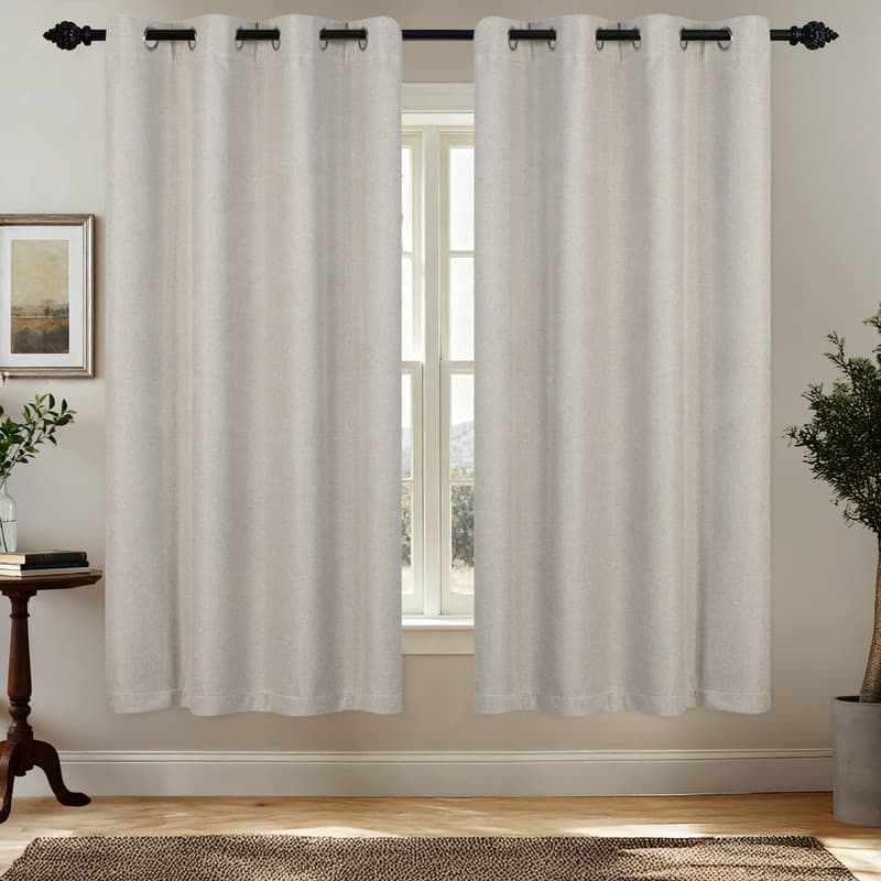 Superior Nyan 100% Blackout Grommet Curtains, Set of 2 Panels