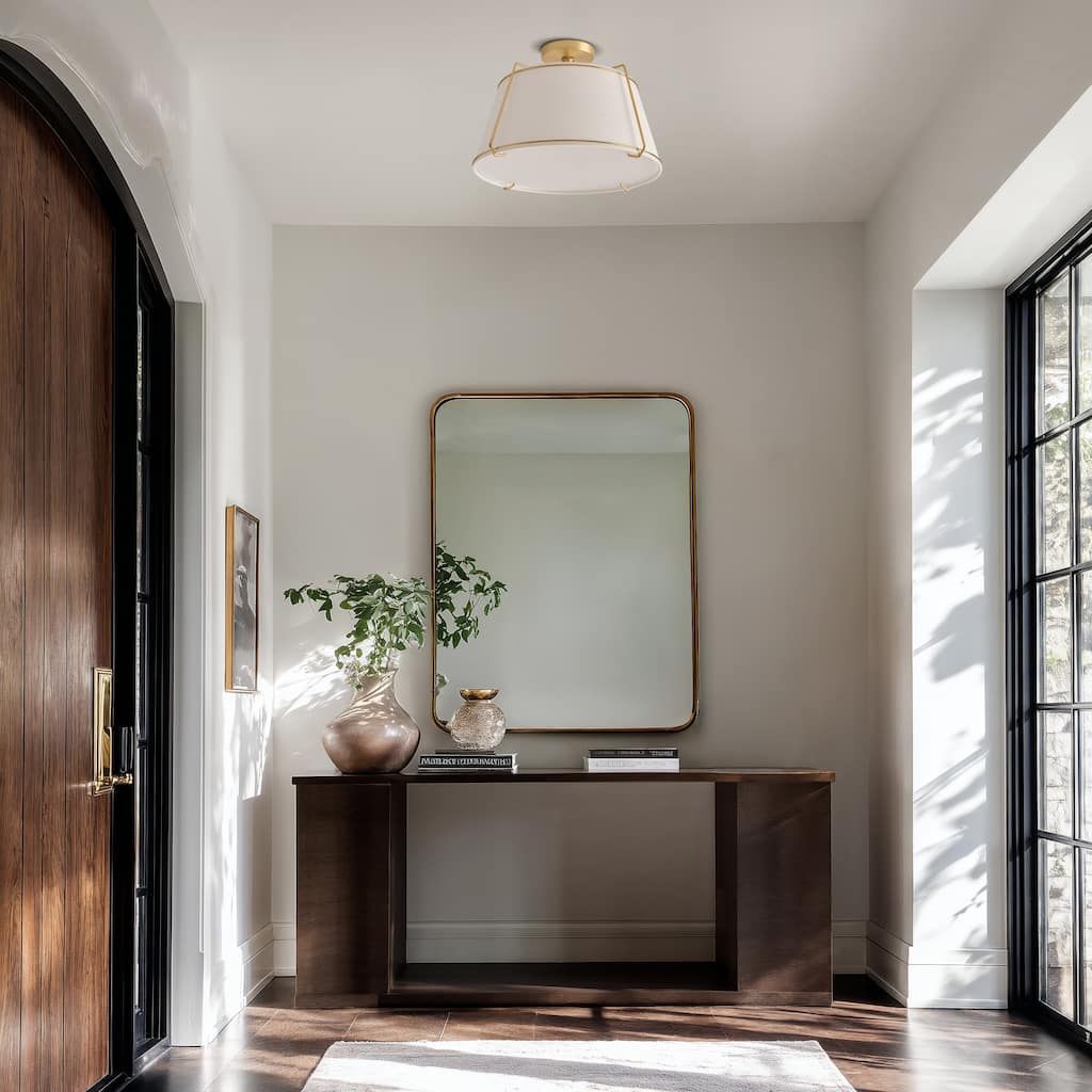 Crest Semi-Flush Mount - Gold