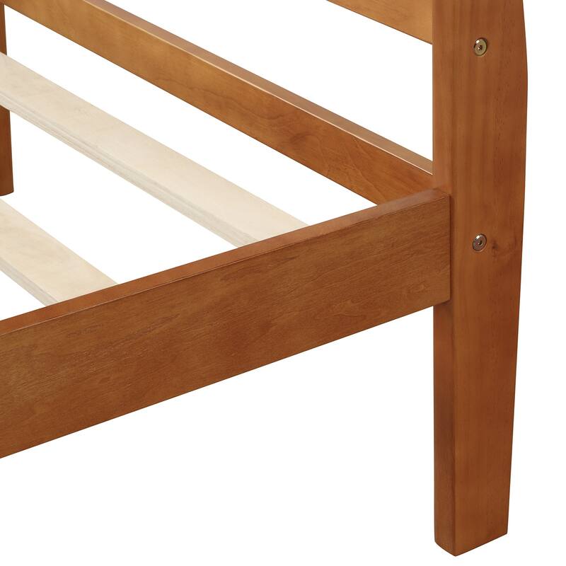 Durable Twin Size Wood Platform Bed Frame, No Box Spring Needed