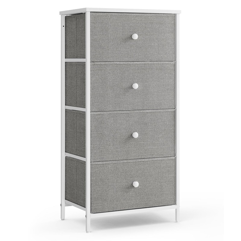 Dresser for Bedroom, Fabric Dresser with 4 Drawers - Rustic Brown