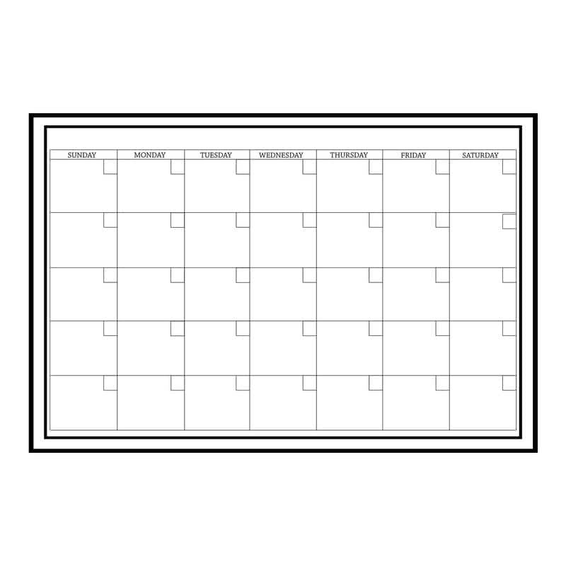WallPops Large White Monthly Dry Erase Calendar Decal