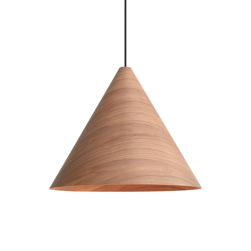 Conique 3-Light Pendant in Dark Walnut - Silver