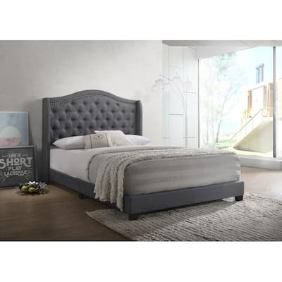 Copper Grove Kyustendil Upholstered Wingback Panel Bed