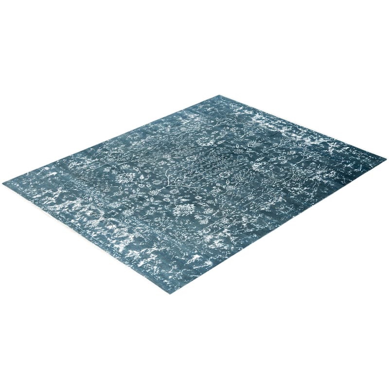 Ikat One-of-a-Kind Hand-Knotted Area Rug, Green - 7' 10" x 10' 3"