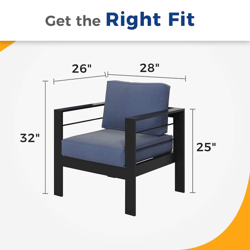 Royalcraft 2 PCS Aluminum Outdoor Armchair