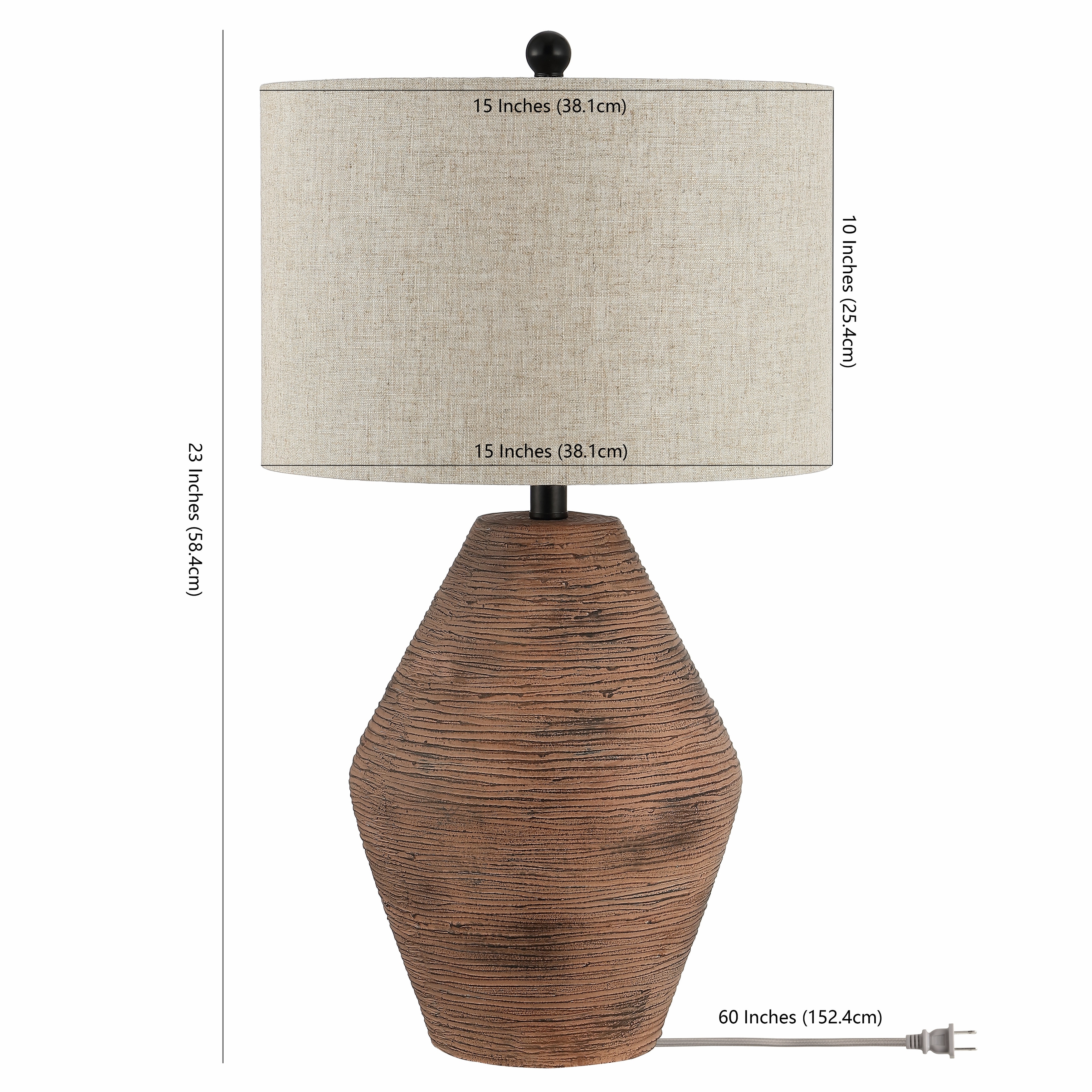 SAFAVIEH Lighting Detris Rustic 26-inch LED Table Lamp - 15