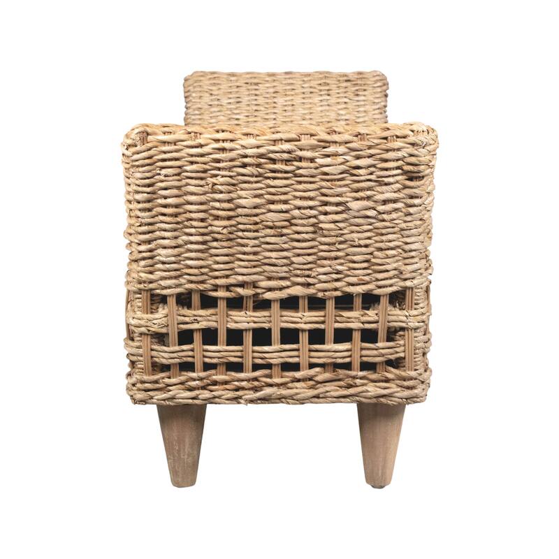 Francis Gamelina Wood Bench with Cushion by East at Main