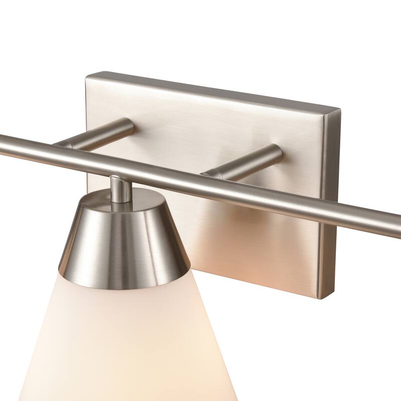 Elk Home Vivica Black With Clear Glass Cone Shade 3 Light Vanity Light