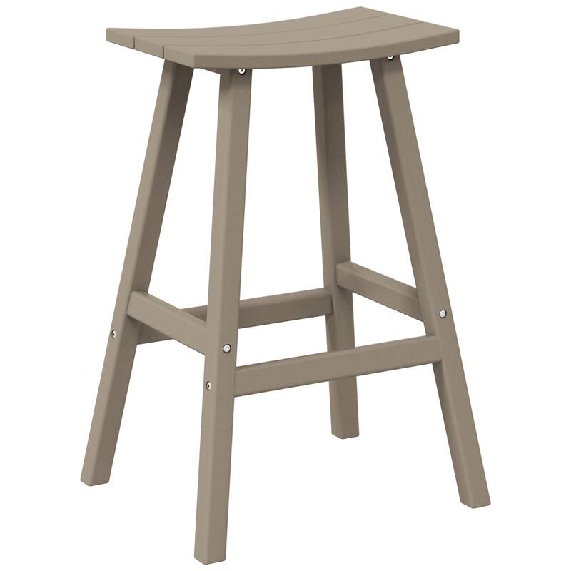 Laguna Hdpe All Weather Outdoor Patio 29" Saddle Seat Bar Stool